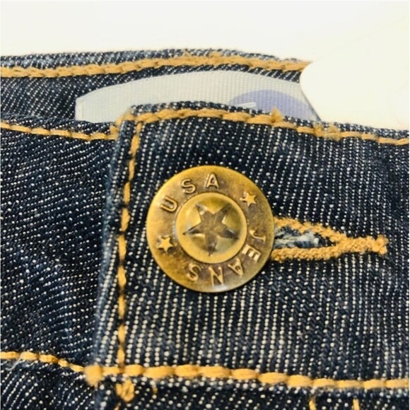 NWT Jolt Distressed Denim Jean Raw Edge Hem Jewel / Stud Accents Junior Size 5 - Picture 4 of 10